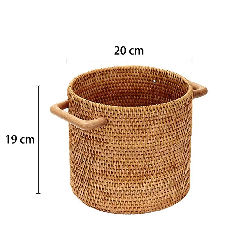 Rattan Basket with Handles｜Coffee Table Storage