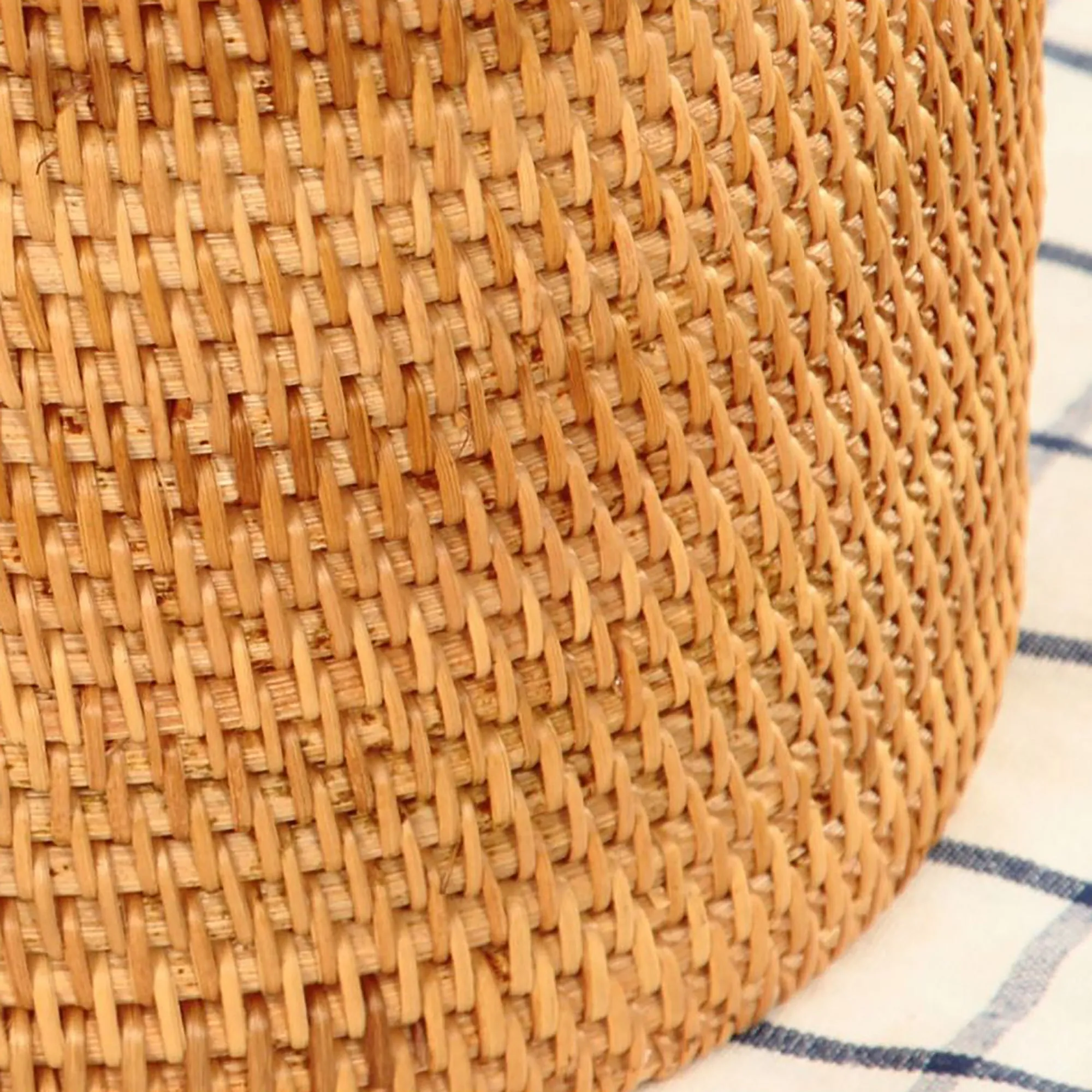Rattan Basket with Handles｜Coffee Table Storage