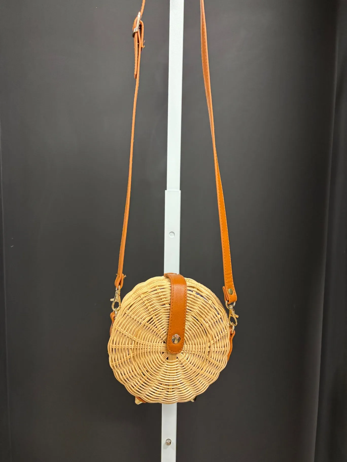 Rattan MudPie Crossbody Bag