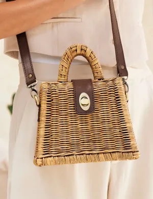 Rattan Weave Crossbody, Petite