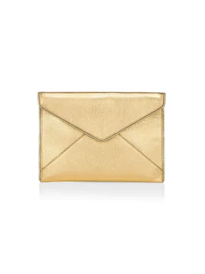 Rebecca Minkoff Leo Metallic Leather Clutch-On-Chain