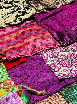 Recycled Sari Gift Bag With Drawstring Different Sizes Available