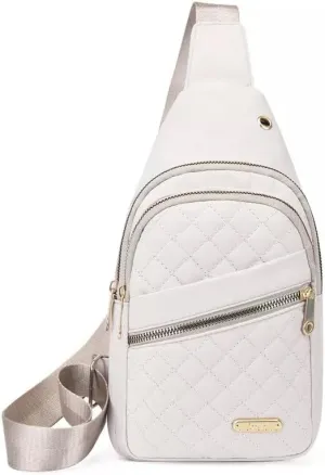 Relevantk Crossbody Bag, Vocately Antitheft Crossbody Bags for Daily Travel (White)