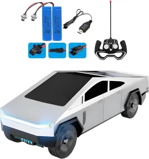 Remote Control Car High Speed Off - Road Climbing Anti - Collision All-Terrain RC Car 1/18 Model 2.4GHz Remote 4WD Drift Truck with Light Effect Ddual Batteries Long Endurance Age for 3 