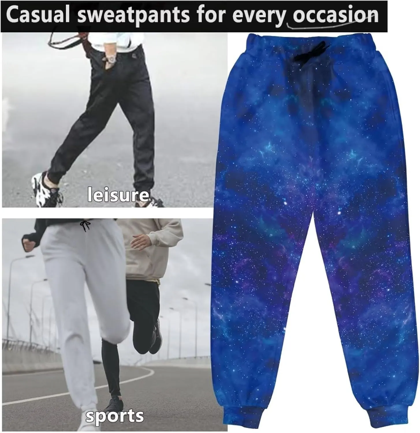 Renewold Men's Sweatpants Women's Sweatpants Jogging Pants Athletic Bottoms with Elastic Waist and Adjustable Drawstring