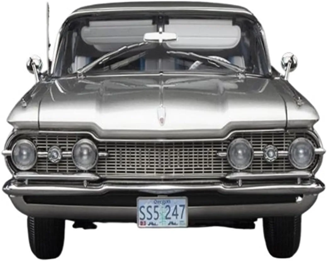 Resin Car Models Kit 1 18 Fit for Oldsmobile Convertible Hardtop 98 1959 Classic Alloy Car Model Souvenir Collection Display Piece(Silver)
