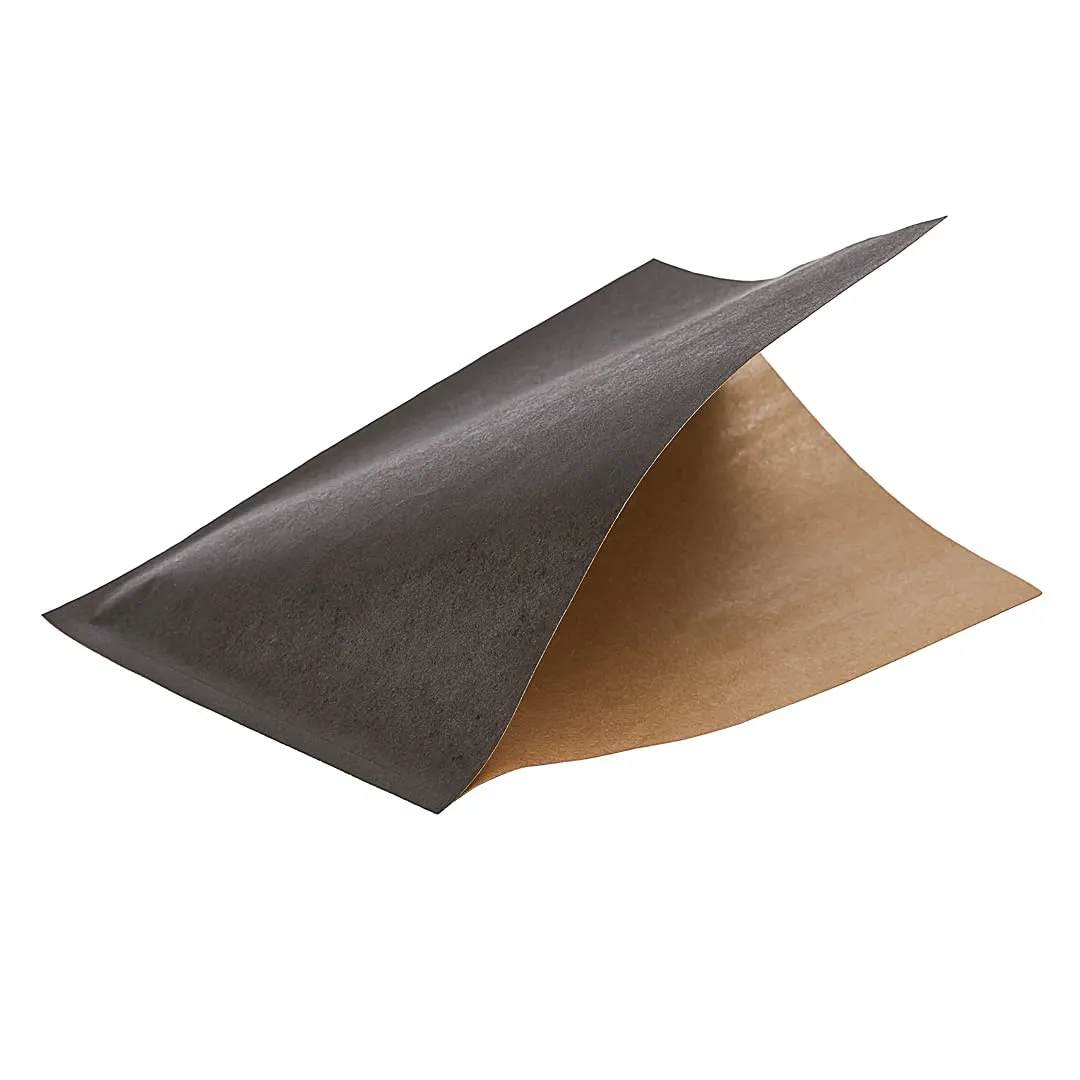 Restaurantware Bag Tek 6.25" x 4.75" Double Open Bags 100 Small Deli Paper Sheets - Disposable Greaseproof Black Paper Deli Wrap Liners For Snacks Cookies And More