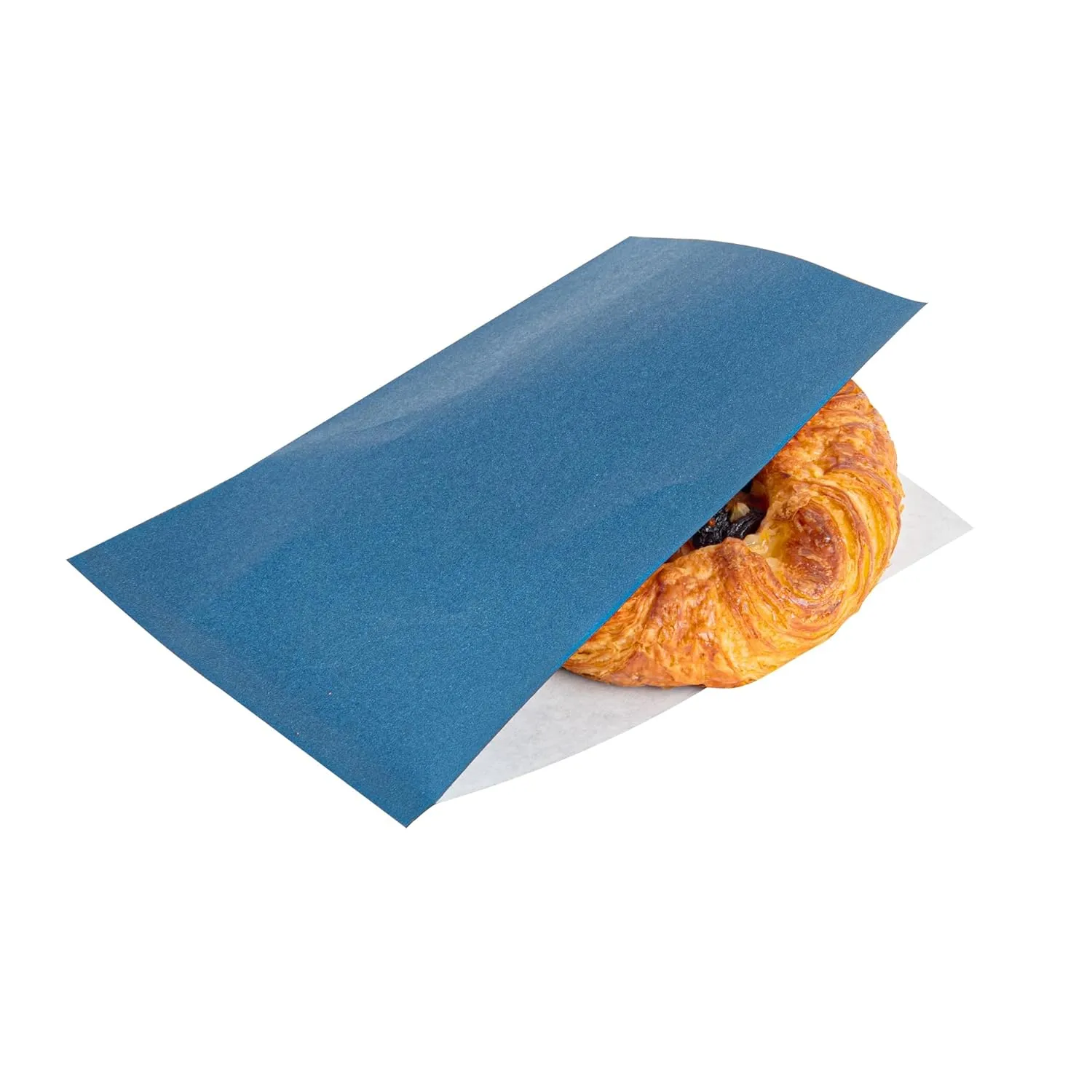 Restaurantware Bag Tek 6.3 x 4.7 Inch Double Open Bags 100 Small Deli Paper Sheets - Disposable Greaseproof Midnight Blue Paper Deli Wrap Liners For Snacks Cookies And More