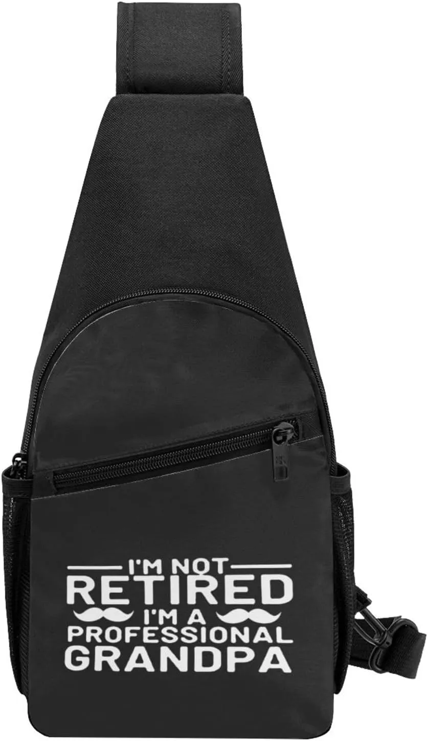 Retired Grandpa Chest Pack Leisure Shoulder Crossbody Chest Bag