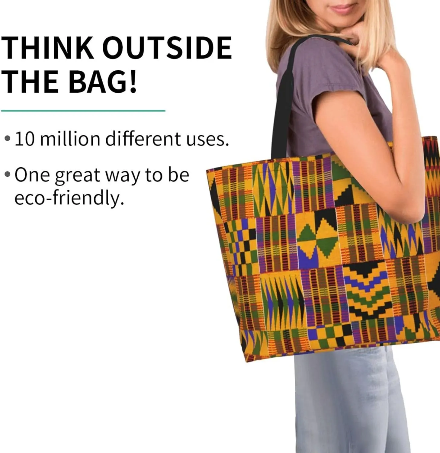 Retro African Tote Bags for Women Men Reusable Shopping Travel Grocery Bag African Ethnic Large Shoulder Bag
