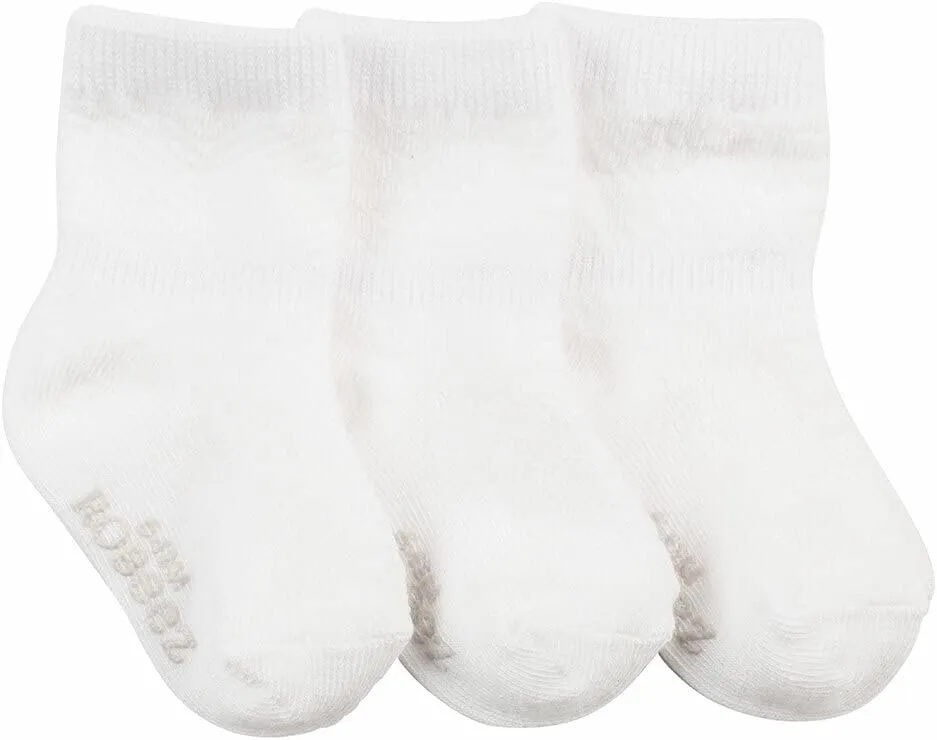 Robeez Girl's Baby, Infant, Toddler Soft Cotton Non-Slip Socks/Kickproof Seamless Design (3 Pack)