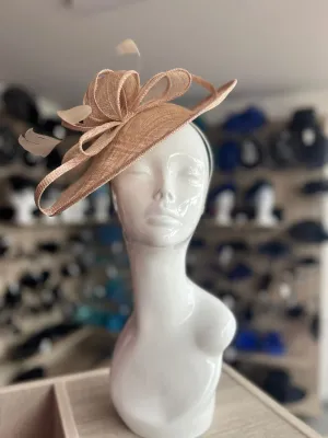 Rose Gold Teardrop Disc Fascinator