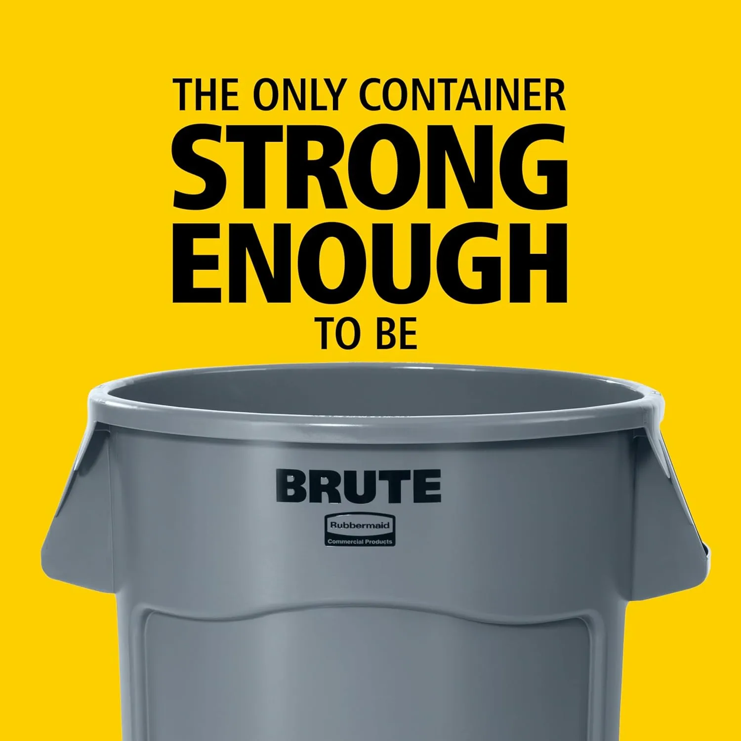Rubbermaid Commercial Products BRUTE Heavy-Duty Round Trash/Garbage Can, 10-Gallon, White, Outdoor Waste Container for Landscapers/Construction/Restaurants/Back of House/Offices/Warehouses