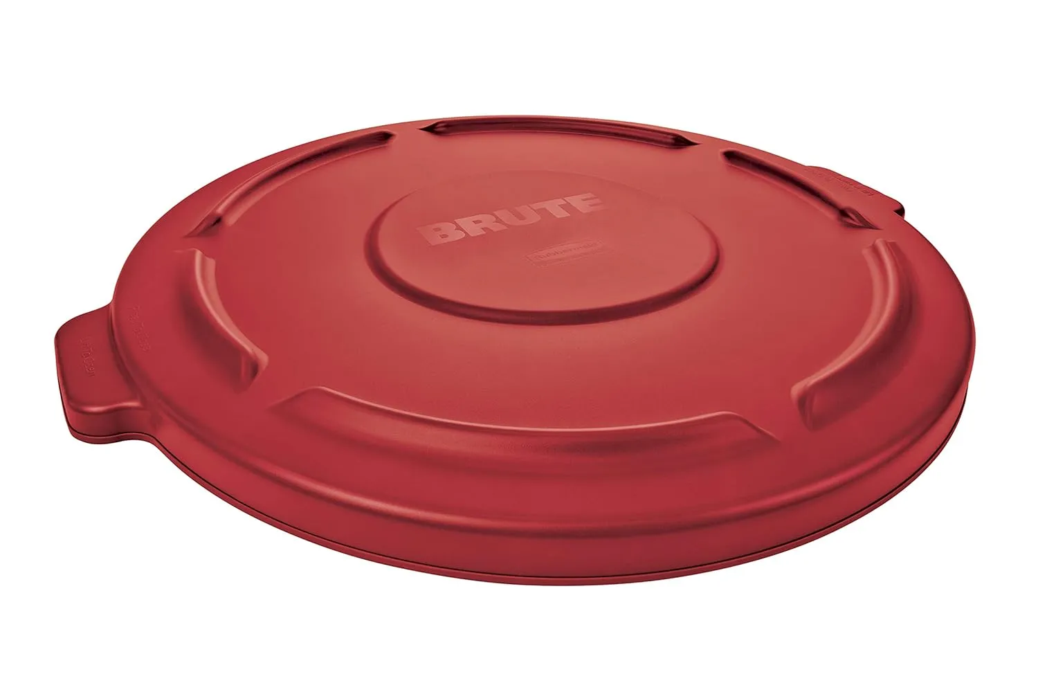 Rubbermaid Commercial Products BRUTE Heavy-Duty Round Trash/Garbage Lid, 20-Gallon, Red, Outdoor Waste Container for Home/Garage/Mall/Office/Stadium/Bathroom