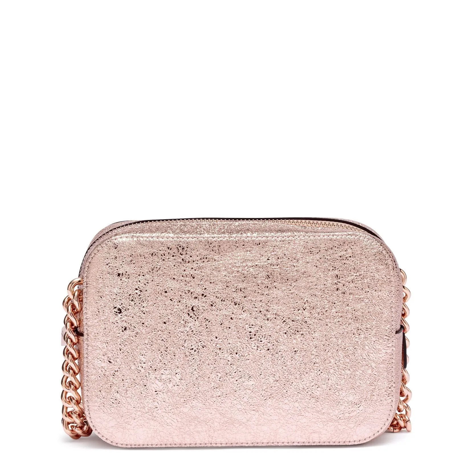 Rubylou mini rose gold leather bag