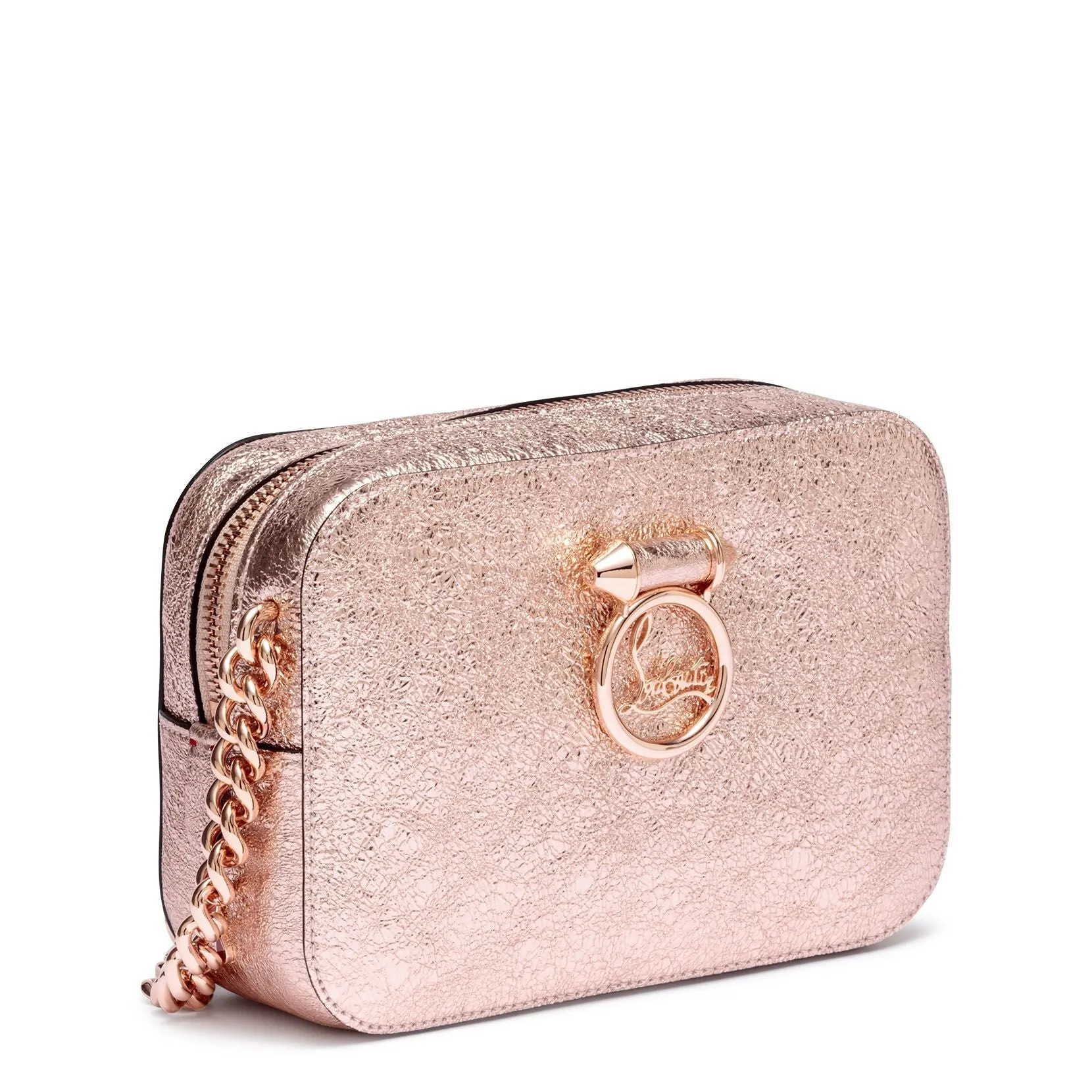 Rubylou mini rose gold leather bag