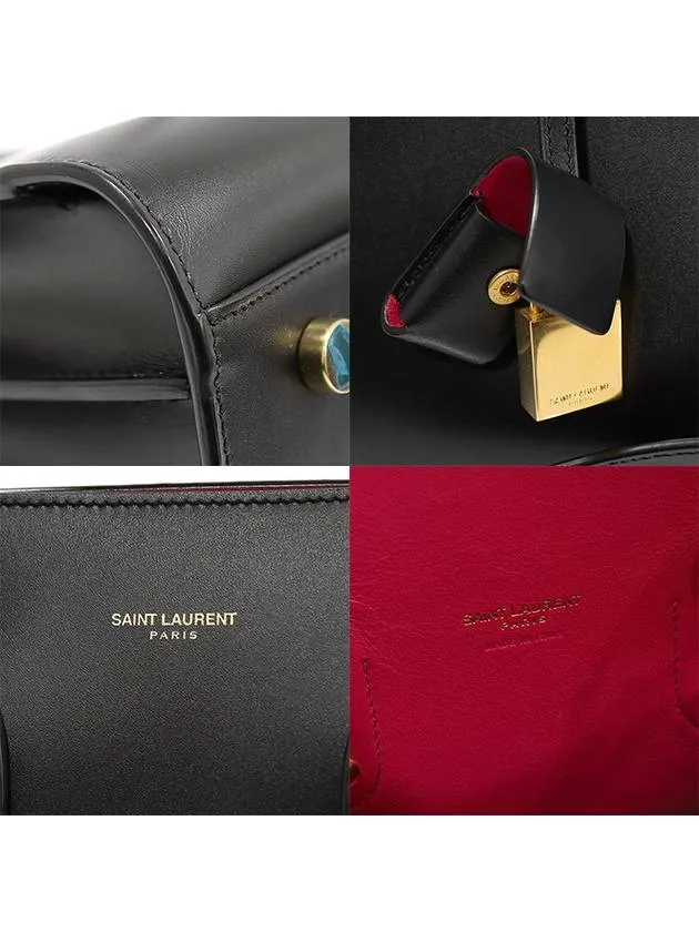 Saint 378299 Smooth Dejour Small Bag Black Reduced prices Calfskin Classic Tote Sock Laurent Instant access