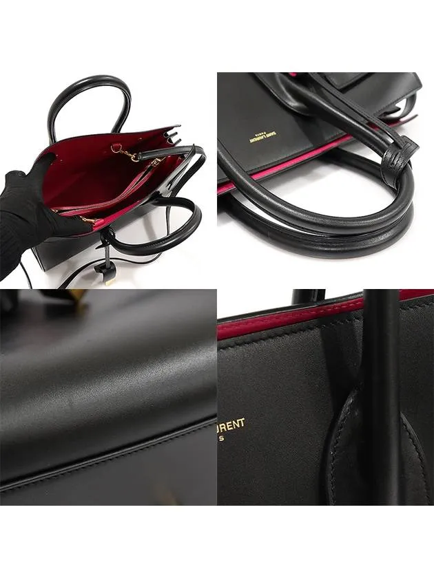 Saint 378299 Smooth Dejour Small Bag Black Reduced prices Calfskin Classic Tote Sock Laurent Instant access