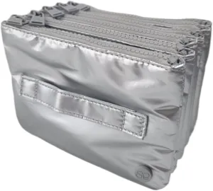 Samantha Brown To-Go Accordion Organizer Bag (Metallic Silver)