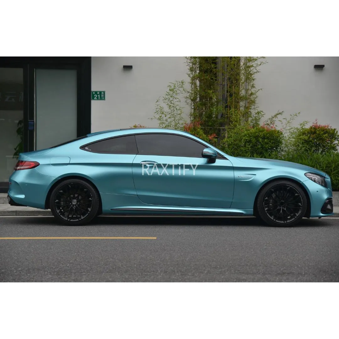 Satin Metallic Lake Blue Vinyl Wrap