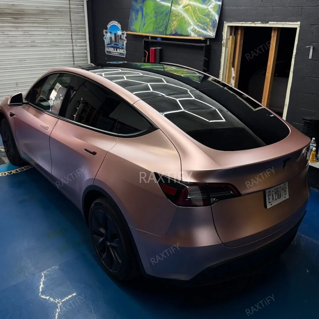 Satin Metallic Rose Gold Car Wrap