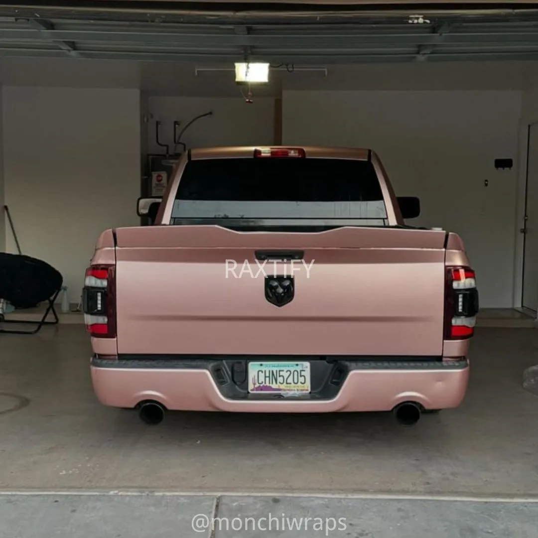 Satin Metallic Rose Gold Car Wrap