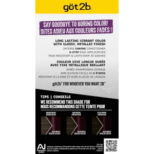 Schwarzkopf Got2b Metallics Permanent Hair Color, M49 Smoky Violet (Pack of 2)