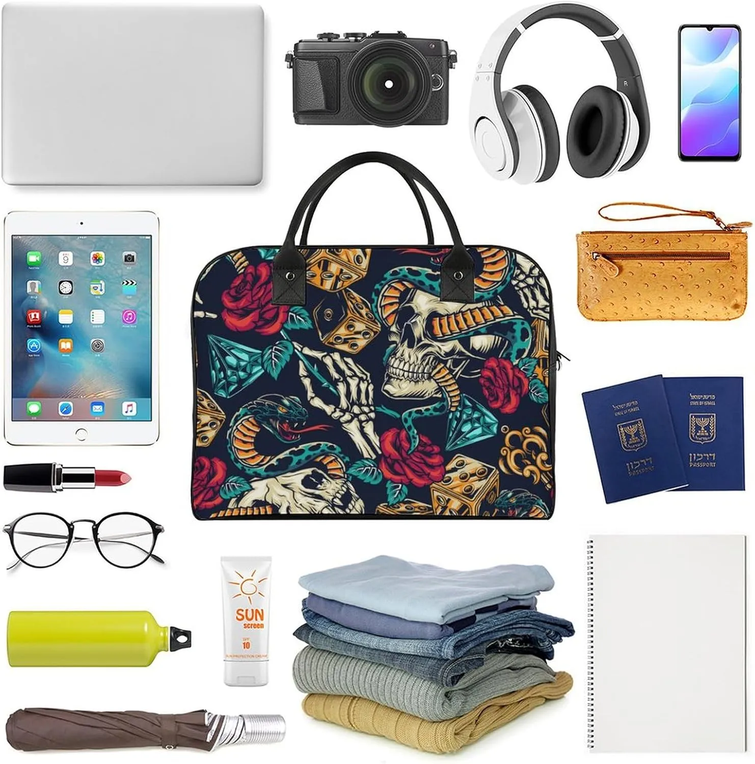 Seamless Patterns in Dental Dentistry Travel Handbag with A Large Capacity Design That Can Be Reused