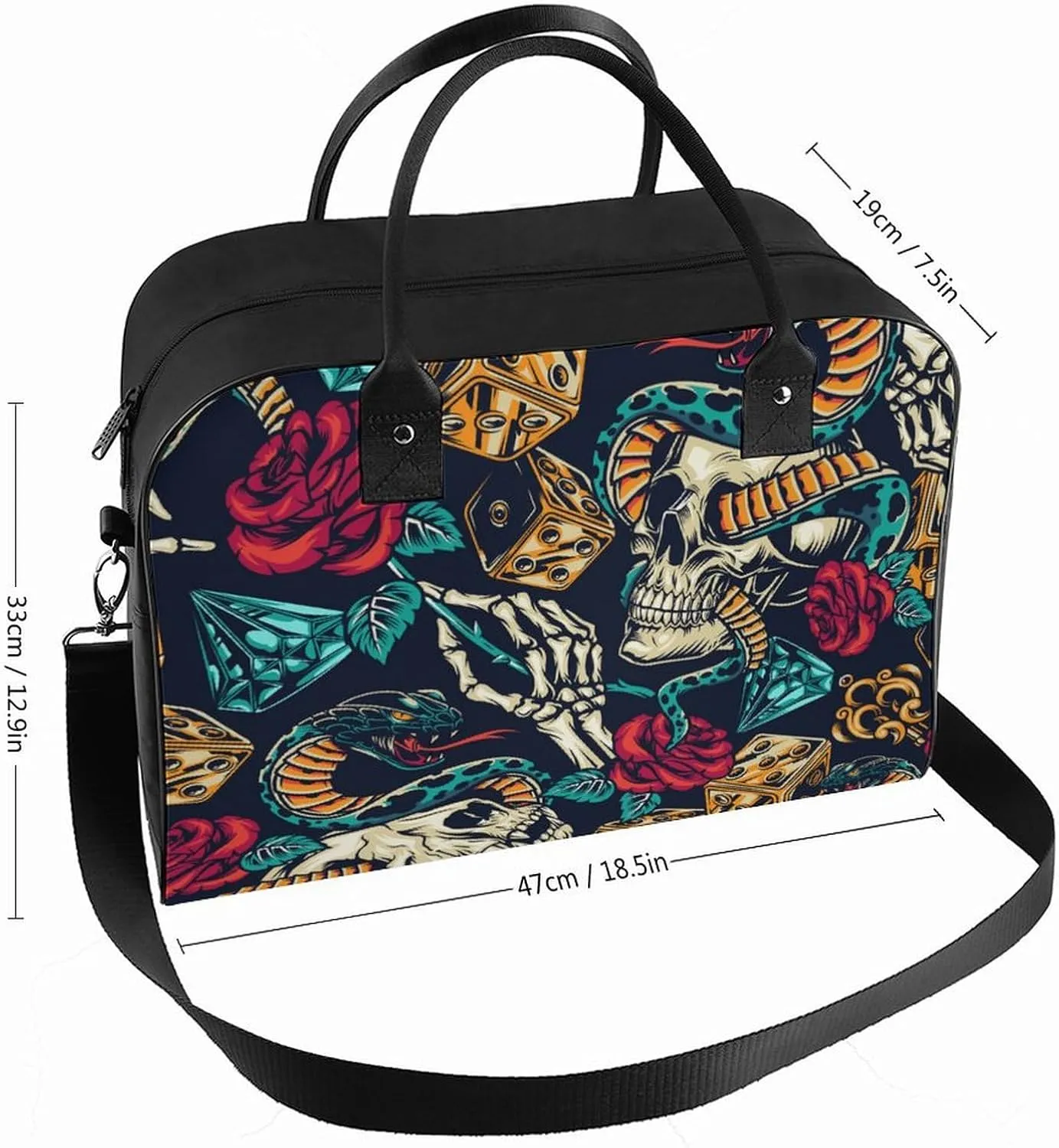 Seamless Patterns in Dental Dentistry Travel Handbag with A Large Capacity Design That Can Be Reused