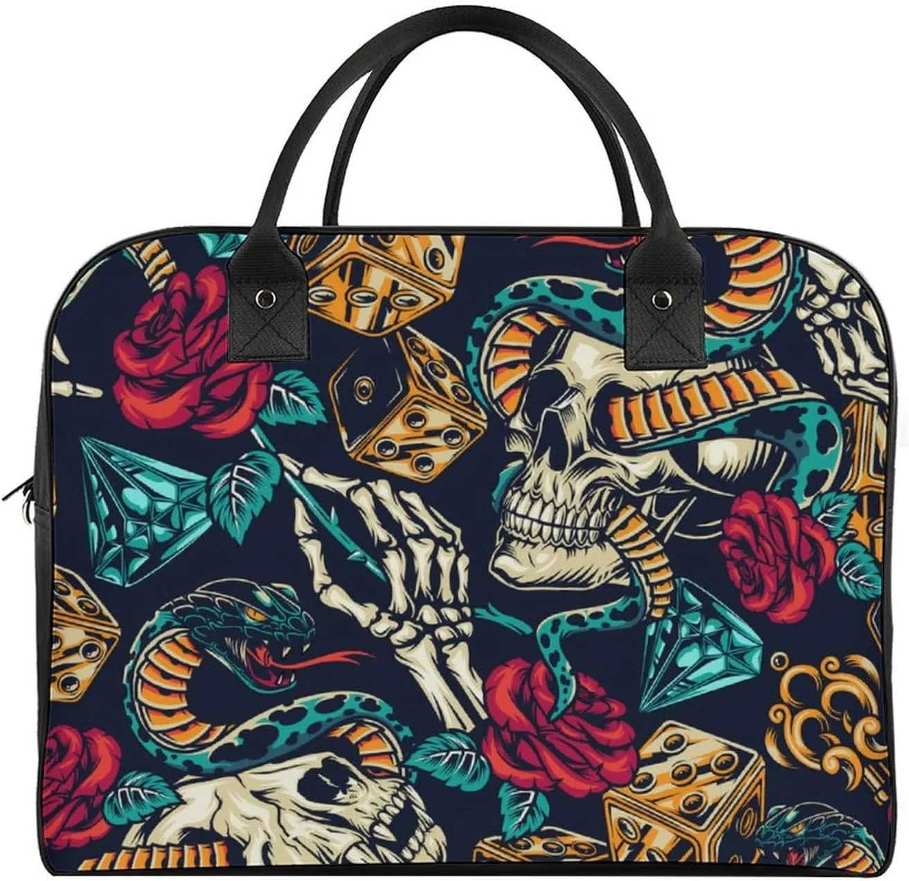 Seamless Patterns in Dental Dentistry Travel Handbag with A Large Capacity Design That Can Be Reused