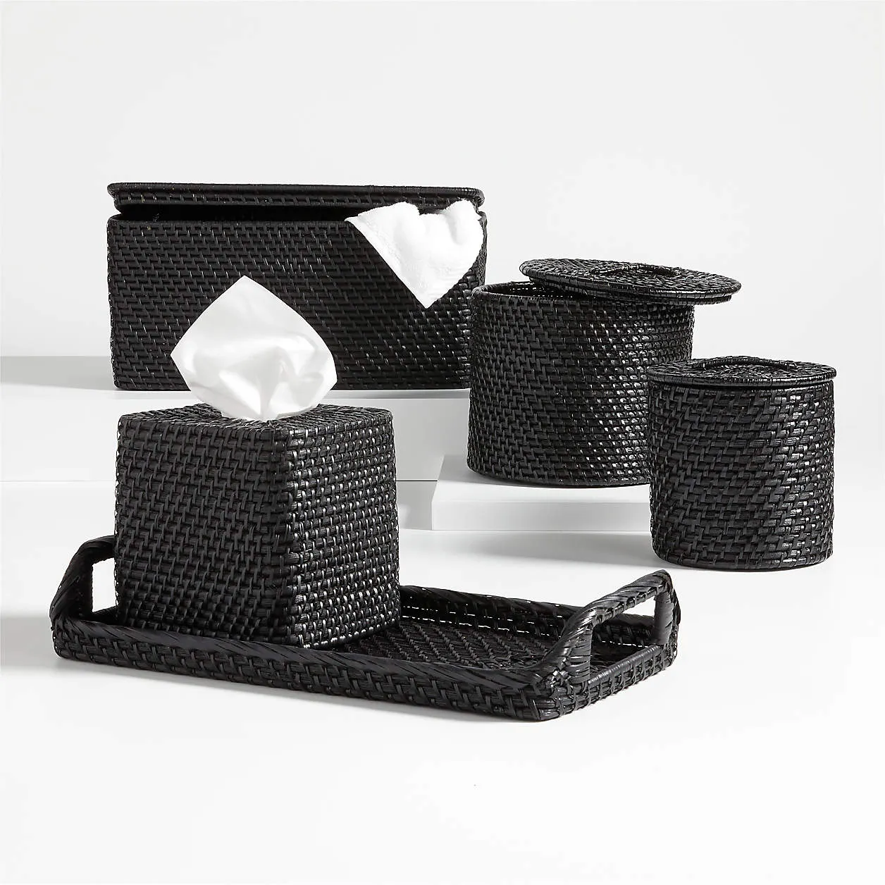 Sedona Black Lidded Rectangular Tote