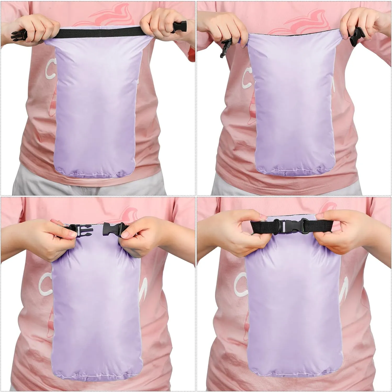 Shappy 6 Pcs Waterproof Dry Bag Set 6 Size Lightweight Sack and Long Adjustable Shoulder Strap 20/15/10/8/5/3l Outdoor Keep Gear Stuff Sack for Kayaking Camping Backpacking Boat Hiking