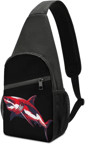 Shark Diver Scuba Crossbody Bags for Women Men Sling Bag Bakpack Shoulder Bag Travel Hiking Daypack