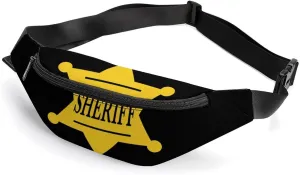Sheriff Logo Crossbody Fanny Pack Waist Packs Adjustable Shoulder Bags Sling Bag for Hiking Running Cycling