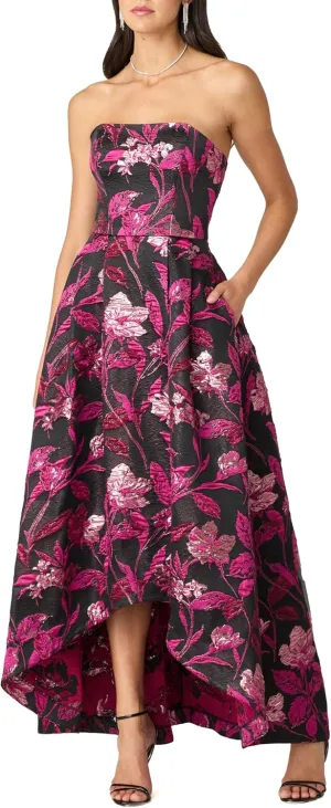 Shoshanna Women's Midnight Scarlett Metallic Jacquard Paladino Dress