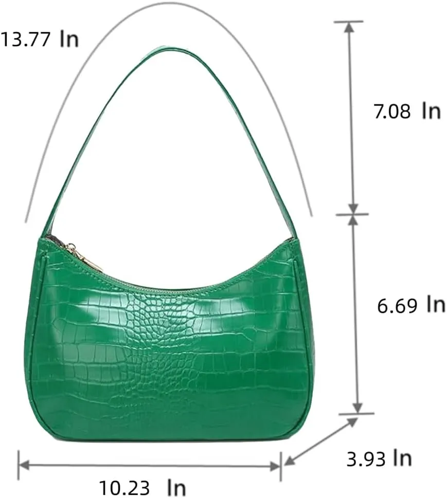 Shoulder Bags for Women, Cute Hobo Tote Handbag Mini Clutch Purse with Zipper Closure