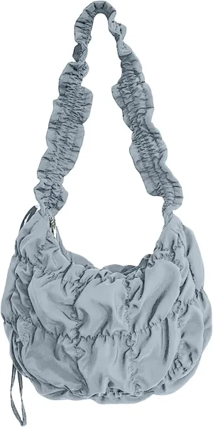 Shoulder Bags，Women Bag Large Capacity Crossbody Bag Pleated Clouds Bag Solid Color Shoulder Bag Shopping Bag for Everyday Daily