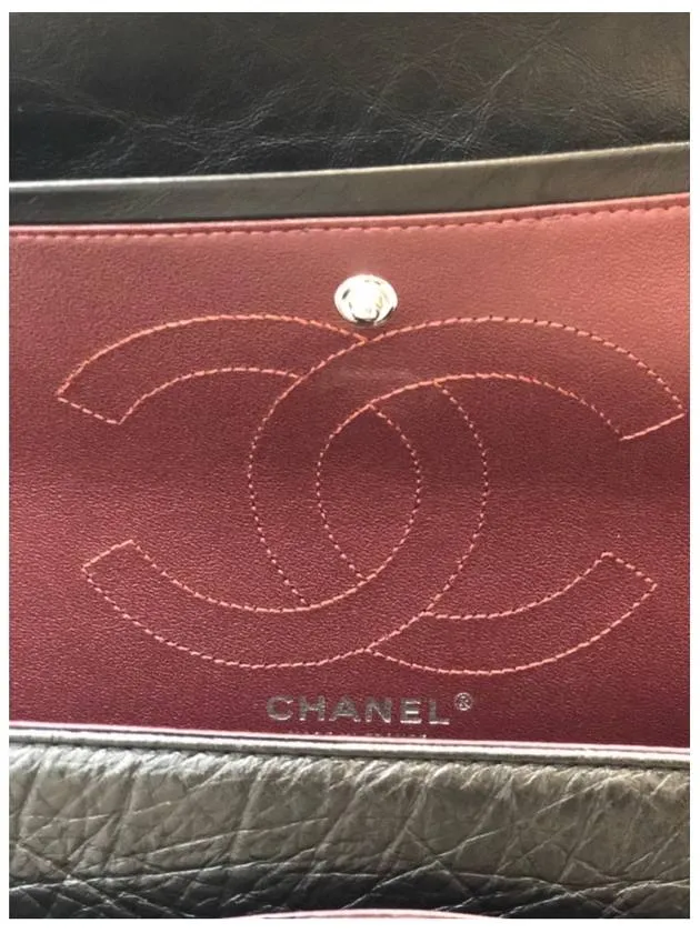 Shoulder Ruthenium Chanel Chain Large *00% satisfaction guarantee 255 Special collection Black Bag Flap  Calfskin Vintage