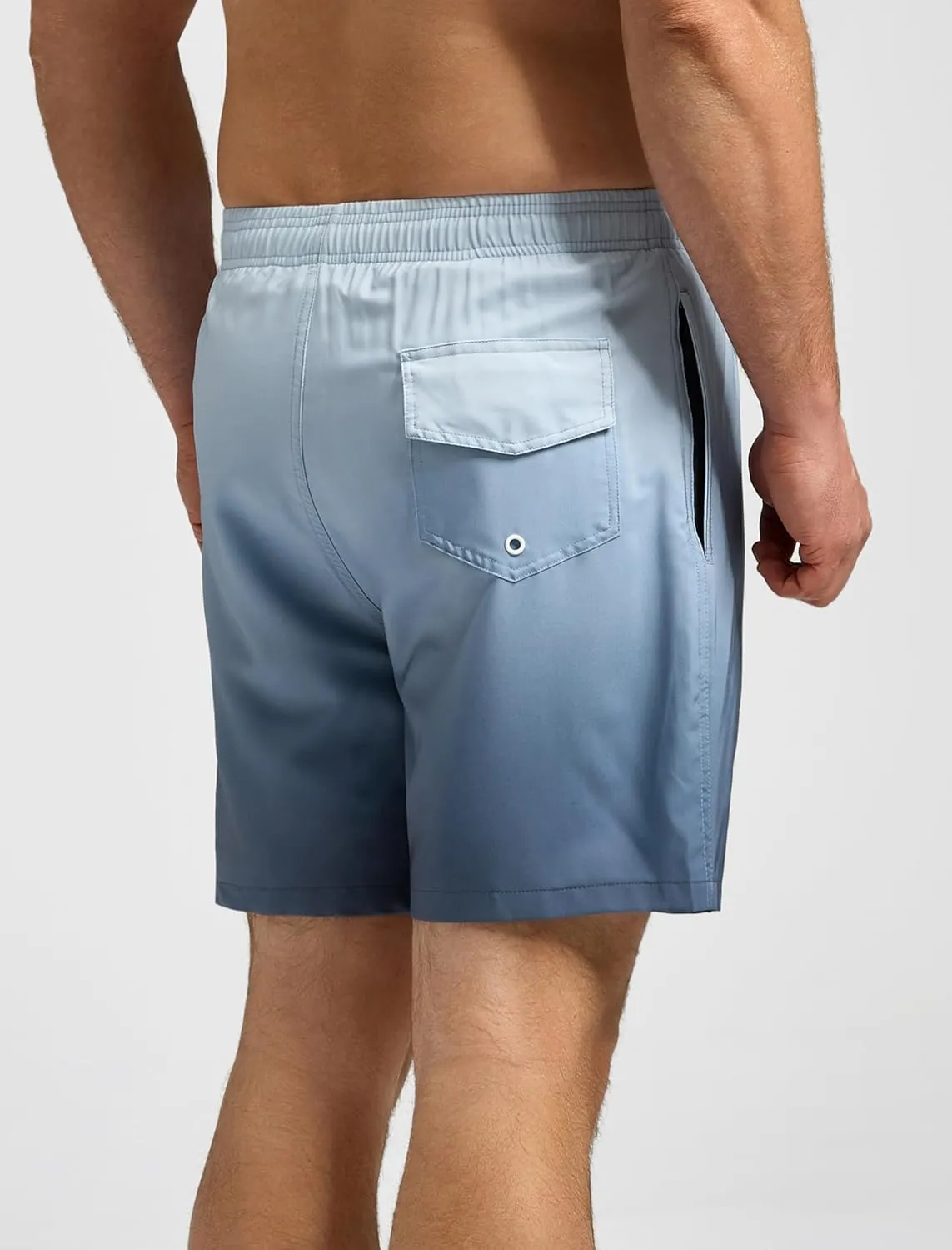 SILKWORLD Mens Swimming Trunks with Compression Liner Quick Dry 5 inch Swim Shorts with Zipper Pockets