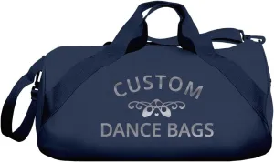 Silver Metallic Custom Dance Bag: Barrel Duffel Bag