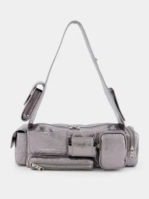 Silver Metallized Superbusy XS Sling Bag