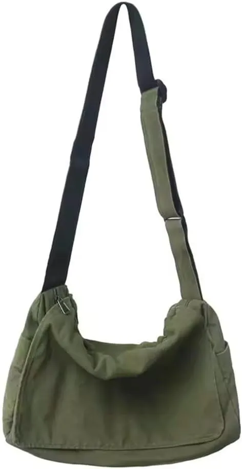 Single shoulder backpack for men and women with diagonal crossing. Postman's class diagonal crossing bag (Green)