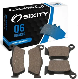 Sixity Q6 Front Rear Organic Brake Pads compatible with Husqvarna TXC 510 48mm Marzocchi Kayaba forks 95mm Caliper Mount Centers 2008 Complete Set