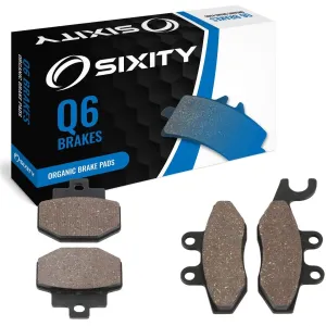 Sixity Q6 Front Rear Organic Brake Pads compatible with Vespa GTS 250 2006-2009 Complete Set