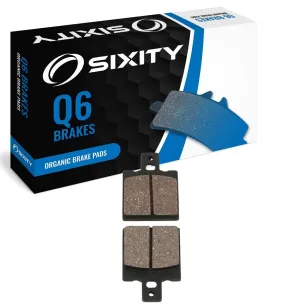 Sixity Q6 Rear Organic Brake Pads compatible with Laverda 650 Sport formula 1994-1995 Complete Set