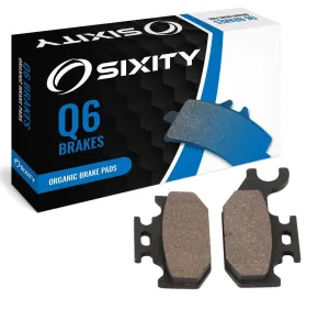 Sixity Q6 Rear Organic Brake Pads compatible with Yamaha YXR66F Rhino 660 Ducks Unlimited 2007 Complete Set