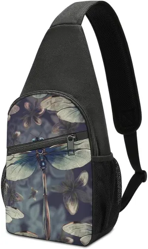 Sling Bags Dragonfly Pattern Chest Bag for Men Women Shoulder Bag for Travel Sport Chest Pack
