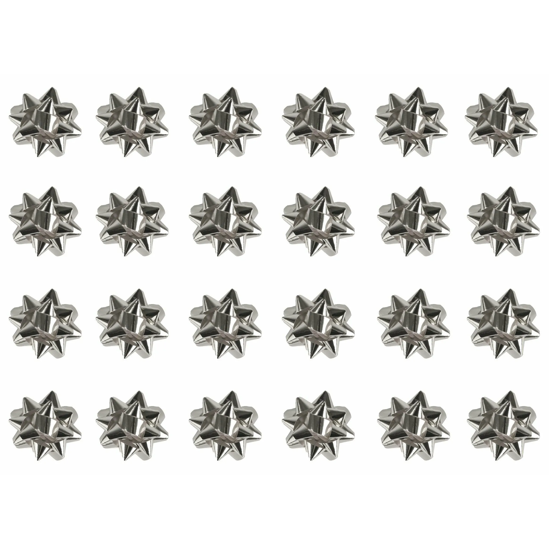 Small Foil Bows Silver Pack 25