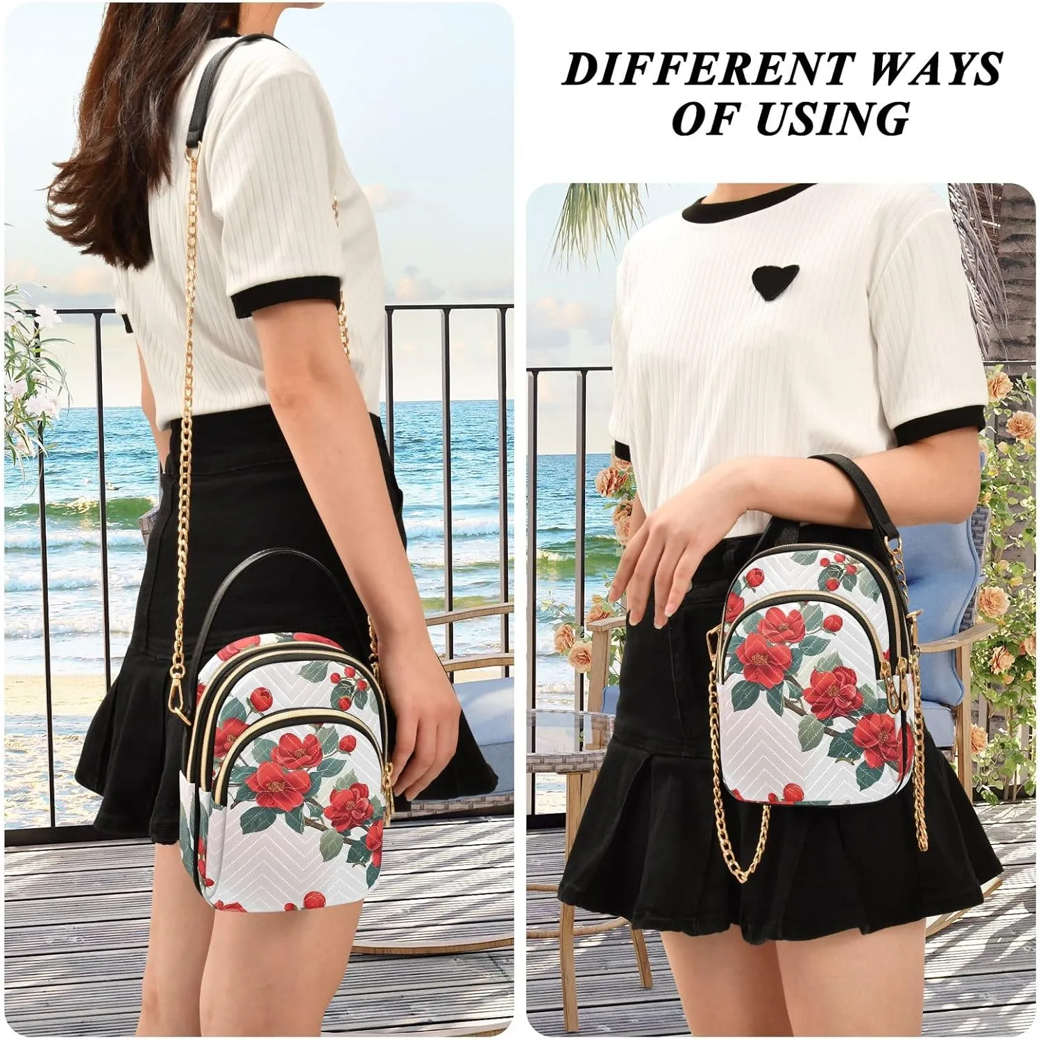 Small Handbag Crossbody Bag for Women Quilted Bags Shoulder Purse Phone Wallet Chain Bag