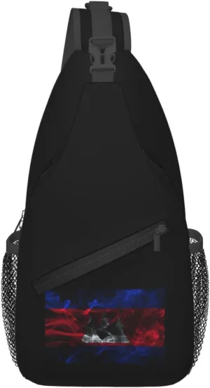 Smoke Style Flag Of Cambodia Crossbody Bags For Women Men Chest Backpack Gym Shoulder Bag Travel Outdoor Sports Casual Crossbody Bags